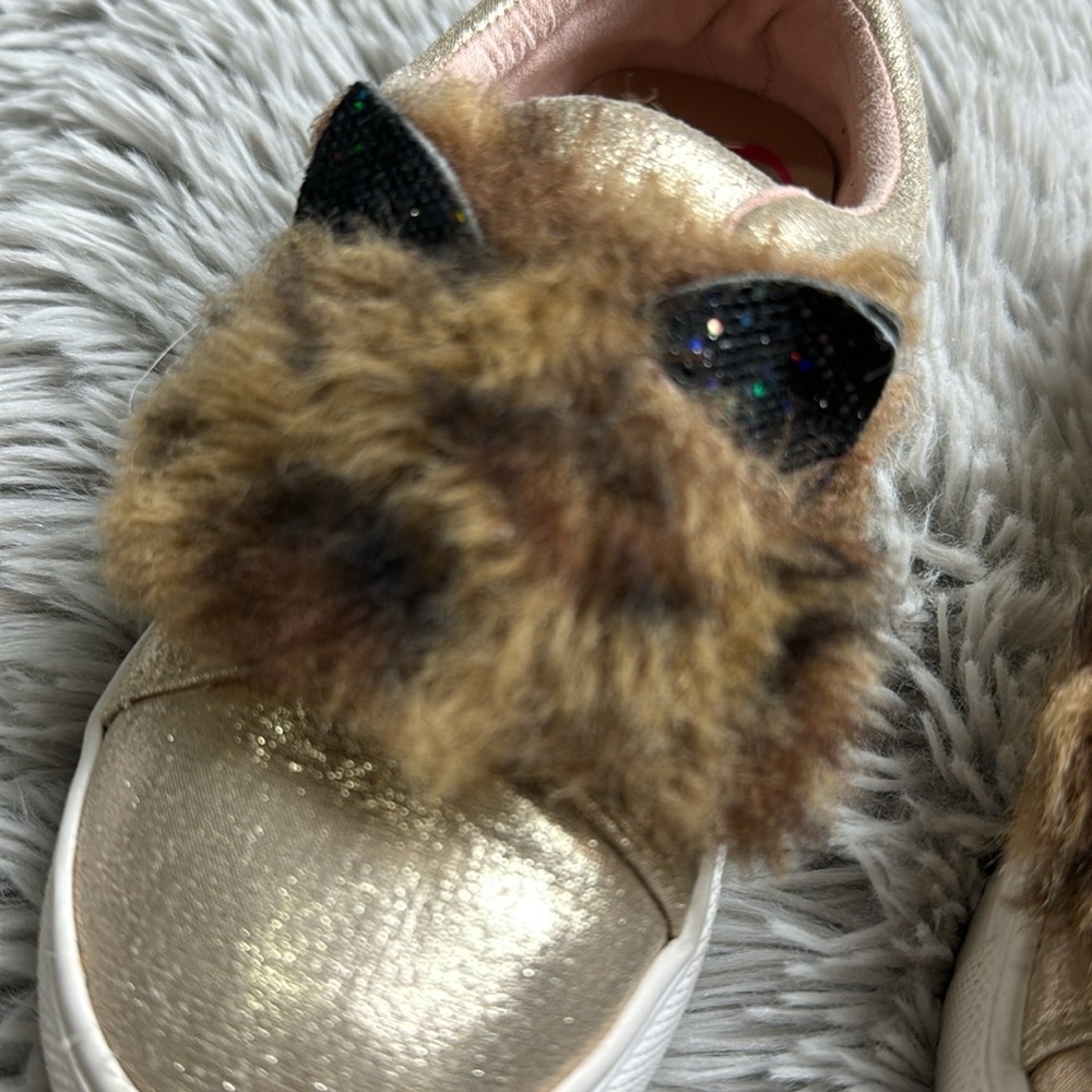 Jessica Simpson metallic tan cat slip on sneakers size 11 - Picture 3 of 9